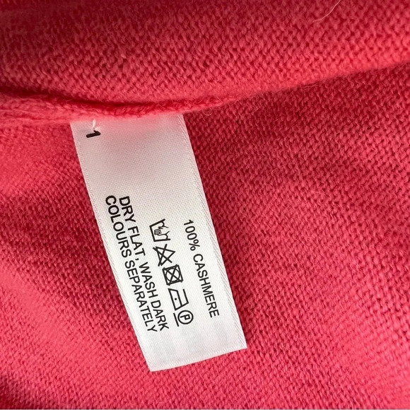 Allude 100% Cashmere Crop Tie Cardigan Short Sleeve Sweater Pink Size M - Picture 5 of 5